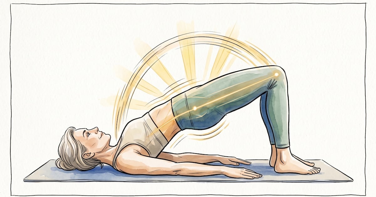 Plancha con rodillas apoyadas y puente: la fórmula para no descuidar el abdomen después de los 50