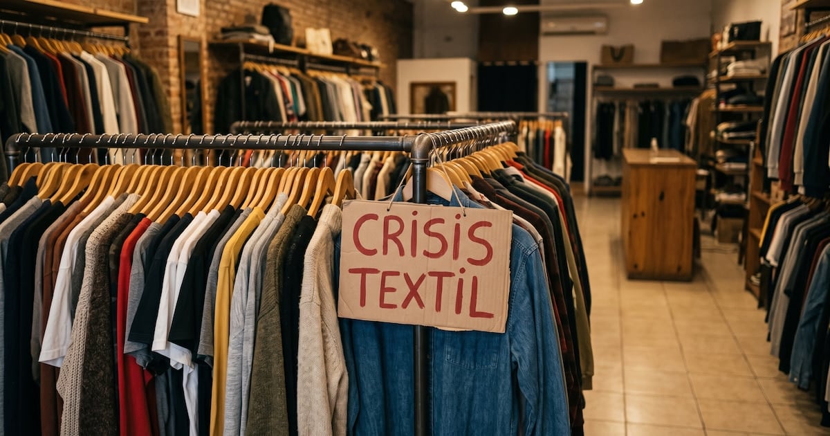 La industria textil acumula una contracción del 22,6% en los primeros siete meses del año y se consolida como el sector más golpeado del entramado manufacturero