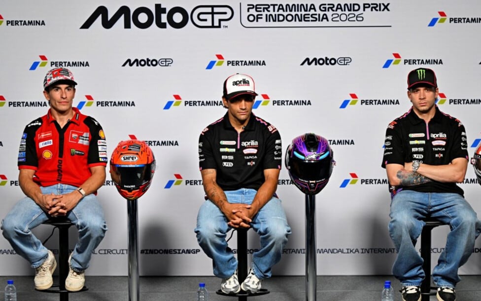 El 1-2-3-4 de Aprilia en Indonesia dejó la foto más bonita del año y el quilombo interno más grande del año