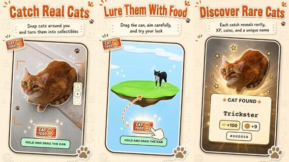 CatchCat transforma la calle en una colección de gatos con carta propia